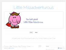 Tablet Screenshot of littlemissadventurous.wordpress.com