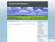 Tablet Screenshot of harvardclimatecollaborative.wordpress.com