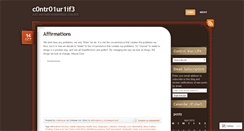 Desktop Screenshot of c0ntr01ur1if3.wordpress.com