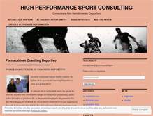 Tablet Screenshot of hpsportconsulting.wordpress.com