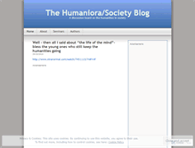 Tablet Screenshot of humaniorasociety.wordpress.com