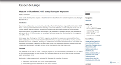 Desktop Screenshot of casperdelange.wordpress.com