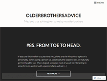 Tablet Screenshot of olderbrothersadvice.wordpress.com