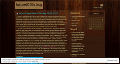 Desktop Screenshot of fairuse6010.wordpress.com