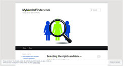 Desktop Screenshot of myminderfinder.wordpress.com