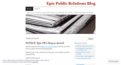 Desktop Screenshot of epicpr.wordpress.com