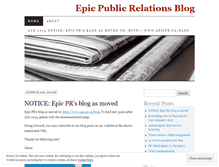 Tablet Screenshot of epicpr.wordpress.com