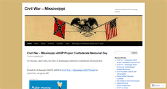 Desktop Screenshot of civilwarmississippi.wordpress.com