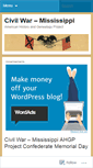 Mobile Screenshot of civilwarmississippi.wordpress.com