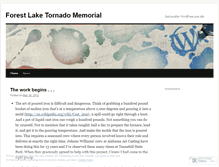 Tablet Screenshot of forestlaketornadomemorial.wordpress.com