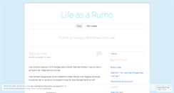 Desktop Screenshot of lifeasarumo.wordpress.com