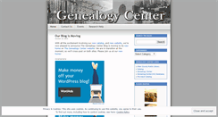 Desktop Screenshot of genealogycenter.wordpress.com