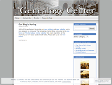 Tablet Screenshot of genealogycenter.wordpress.com