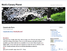 Tablet Screenshot of canaryplanet.wordpress.com