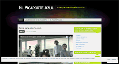 Desktop Screenshot of elpicaporteazul.wordpress.com