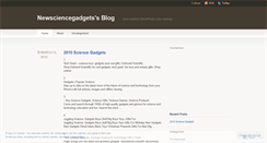 Desktop Screenshot of newsciencegadgets.wordpress.com