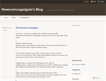 Tablet Screenshot of newsciencegadgets.wordpress.com