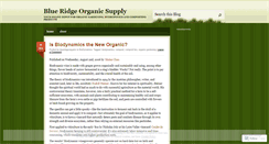 Desktop Screenshot of blueridgeorganicsupply.wordpress.com