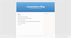 Desktop Screenshot of liesjeshakira.wordpress.com