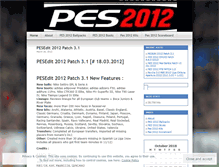 Tablet Screenshot of pes2012patch.wordpress.com