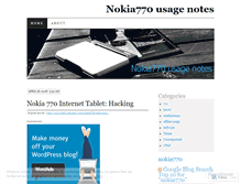 Tablet Screenshot of nokia770.wordpress.com