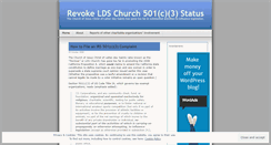 Desktop Screenshot of lds501c3.wordpress.com
