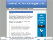 Tablet Screenshot of lds501c3.wordpress.com