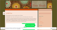 Desktop Screenshot of firstblushblog.wordpress.com