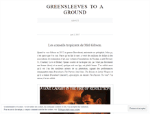 Tablet Screenshot of greensleevestoaground.wordpress.com
