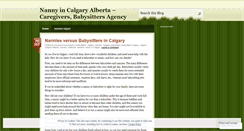 Desktop Screenshot of nannycalgary.wordpress.com