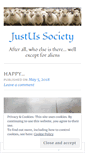 Mobile Screenshot of justussociety.wordpress.com