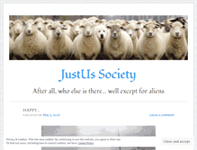 Tablet Screenshot of justussociety.wordpress.com