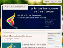 Tablet Screenshot of cineclubcienciasucv.wordpress.com