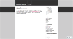 Desktop Screenshot of absolutbeginner.wordpress.com