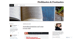 Desktop Screenshot of fieldnotesandfootnotes.wordpress.com