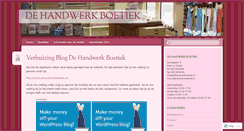 Desktop Screenshot of dehandwerkboetiek.wordpress.com