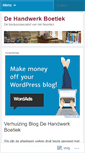 Mobile Screenshot of dehandwerkboetiek.wordpress.com
