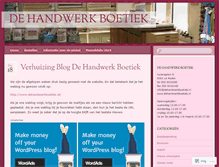 Tablet Screenshot of dehandwerkboetiek.wordpress.com