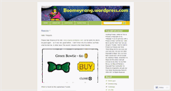 Desktop Screenshot of boomeyrang.wordpress.com