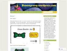 Tablet Screenshot of boomeyrang.wordpress.com