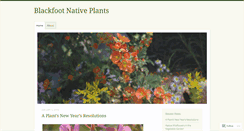 Desktop Screenshot of blackfootnativeplants.wordpress.com