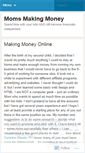 Mobile Screenshot of momsmakingmoney.wordpress.com