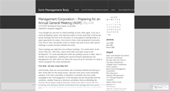 Desktop Screenshot of jointmanagementbody.wordpress.com