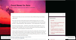 Desktop Screenshot of goodnewsasiadotorg.wordpress.com