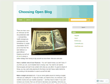 Tablet Screenshot of choosingopen.wordpress.com