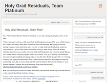 Tablet Screenshot of holygrailofresiduals.wordpress.com