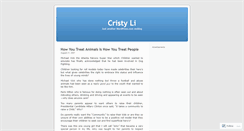 Desktop Screenshot of cristyli.wordpress.com