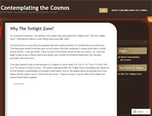 Tablet Screenshot of contemplatingthecosmos.wordpress.com