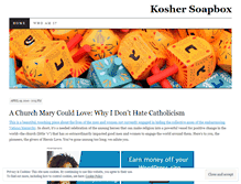 Tablet Screenshot of koshersoapbox.wordpress.com