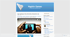 Desktop Screenshot of napkingames.wordpress.com